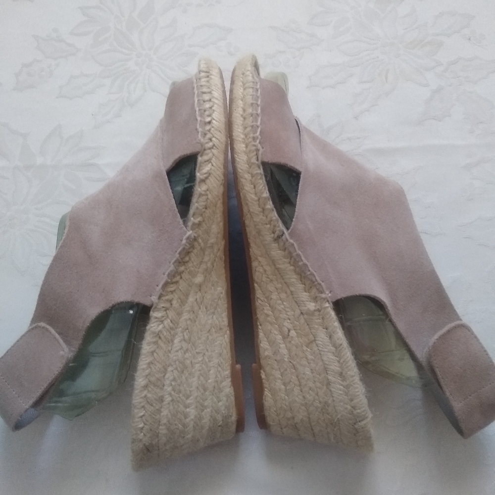 Leather suede Made in Spain Maypol espadrille wedge Anthropologie - Picture 4 of 6